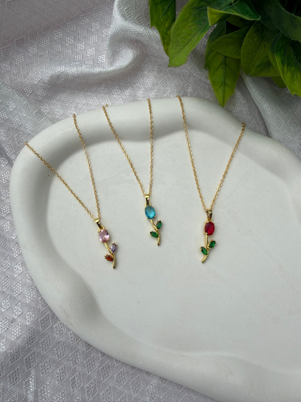 Colorful Tulip Charm Pendant