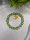 Green Crackle Beads Bracelet