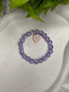 Purple Crackle Beads Bracelet
