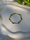 Purple Floral Leaf Bracelet – Anti-Tarnish