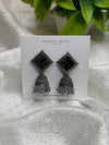 Black Mirror Jhumka Earrings