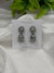 Black Floral Crystal Jhumka Earrings
