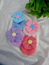 Furry Floral Soft Plush Flower Scrunchie
