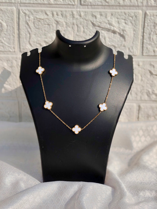Vintage Style Floral Clover Waterproof Pendant for Women