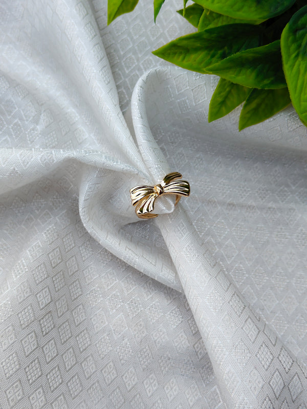Elegant Anti-Tarnish Ribbon Bow Ring