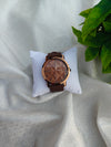 X-Factor Elegant Copper Textured Dial Watch