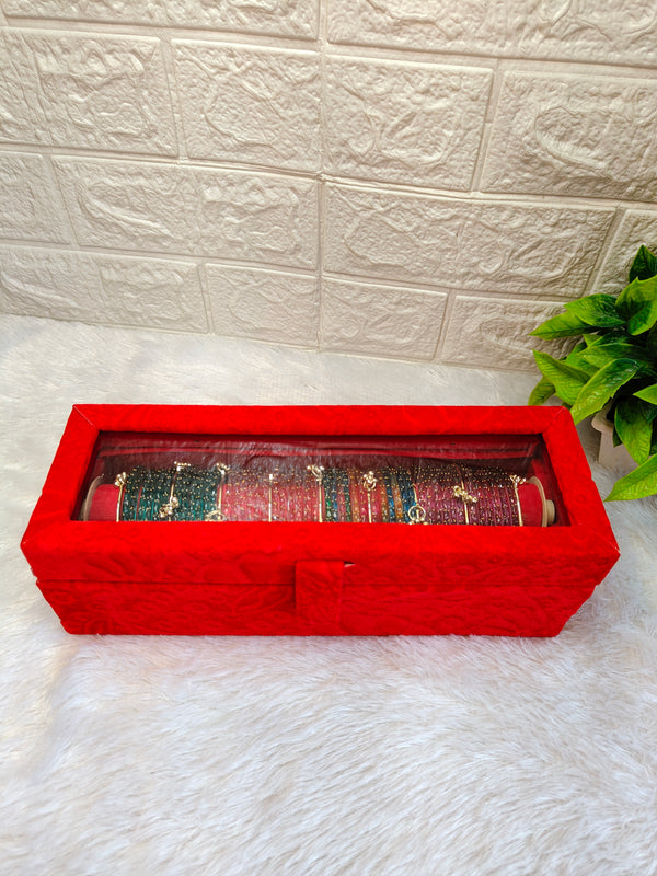 Red Velvet Kashmiri Bangles Box