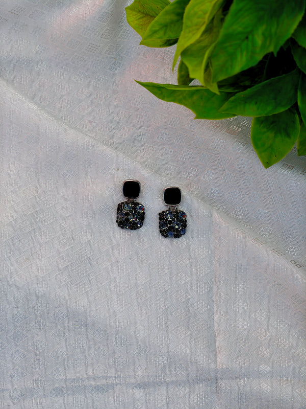 Korean Black Square Earring