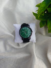 X-Factor Green Textured Dial Slim Wristwatch