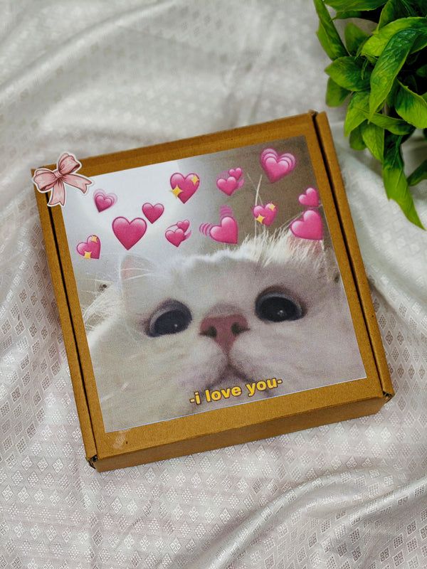 I Love You Kitty Outside Box Sticker