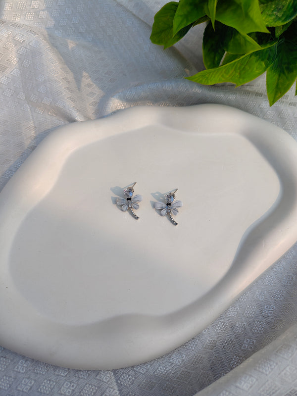 Crystal Dragonfly Stud Earrings
