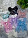Daisy Printed Pearl Bow
