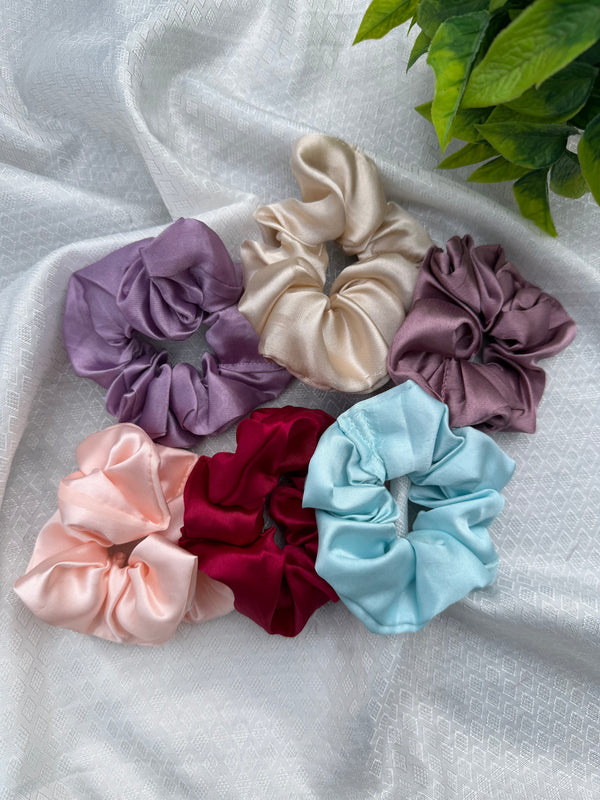 Plain Satin Regular Size Scrunchie