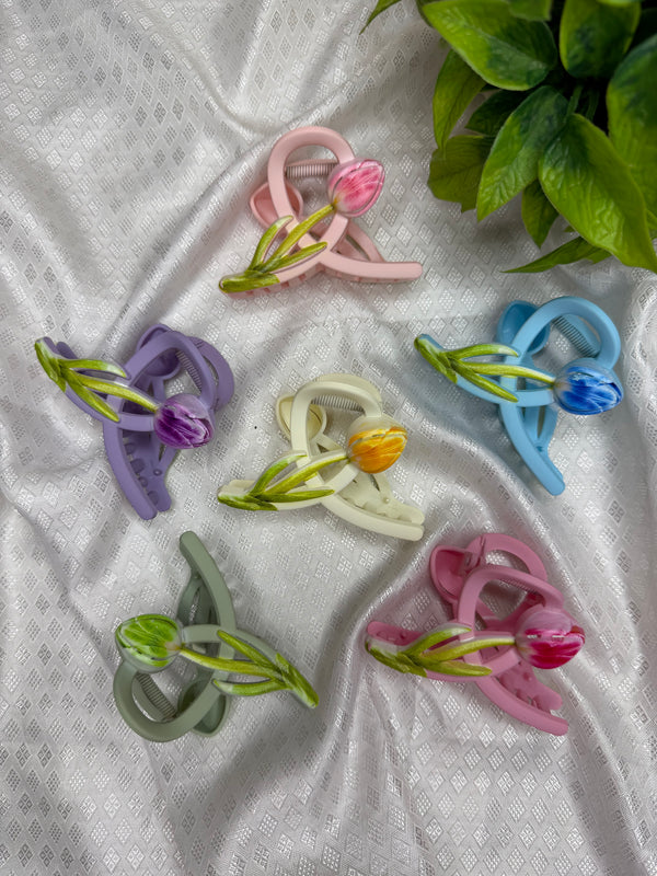 Matte Dual Tone Tulip Clip