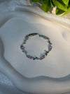 Pink Floral Leaf Bracelet – Anti-Tarnish