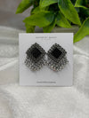 Midnight Stone Work Earings