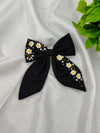 Mini Daisy embroidery bow clips