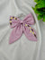 Mini Daisy embroidery bow clips