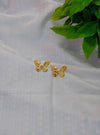 Anti Tarnish Golden Monarch Wing Studs