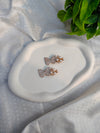 Elegant White Butterfly and Pearl Gold Hair Clip Set (2-Piece)