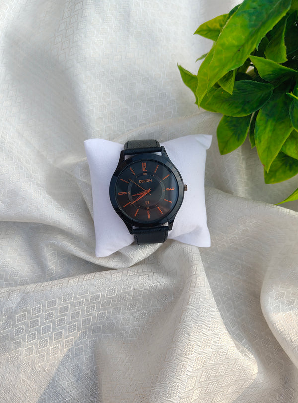 Delton Slim Black Edition Analog Men's Watch