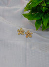 Anti Tarnish Vintage Gilded Flower Earrings