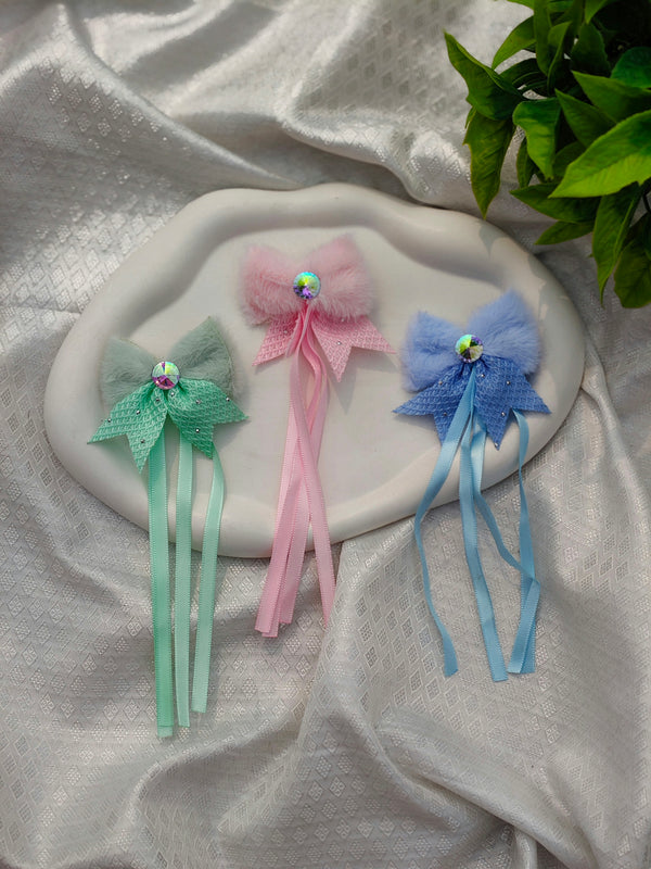 Fur Bow Clip